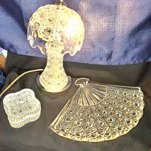 Vintage Crystal Boudoir  Lamp Group